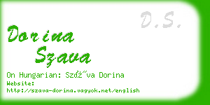 dorina szava business card
